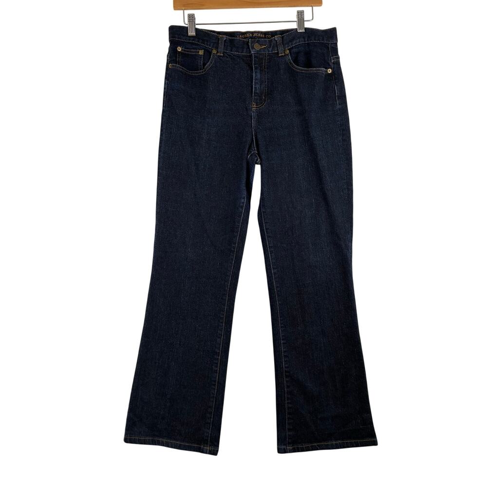 Ralph Lauren Classic Bootcut Jeans Women’s 10 Dark Wash 98% Cotton Capsule READ